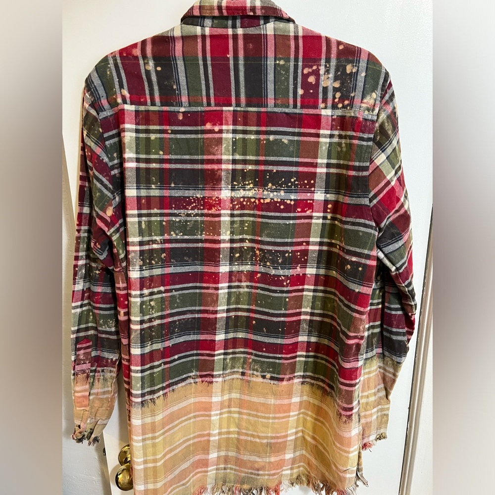 Flannel frayed ombré - Picture 2 of 3